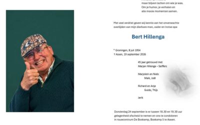 In memoriam: Bert Hillenga