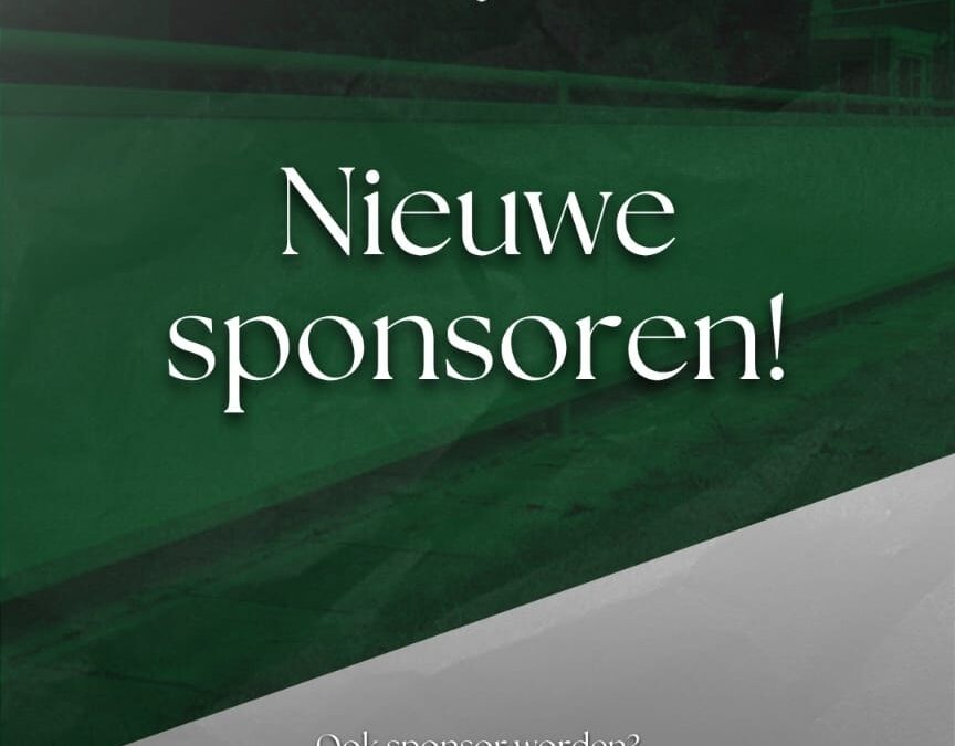 Nieuwe Sponsoren!
